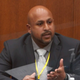 Senior Special Agent James Reyerson of the Minnesota Bureau of Criminal Apprehension testifies as Hennepin County Judge Peter Cahill presides